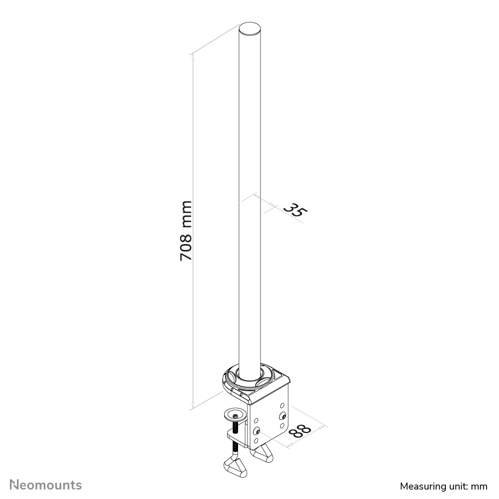 Neomounts by Newstar Verlängerungsrohr für Tischhalterung